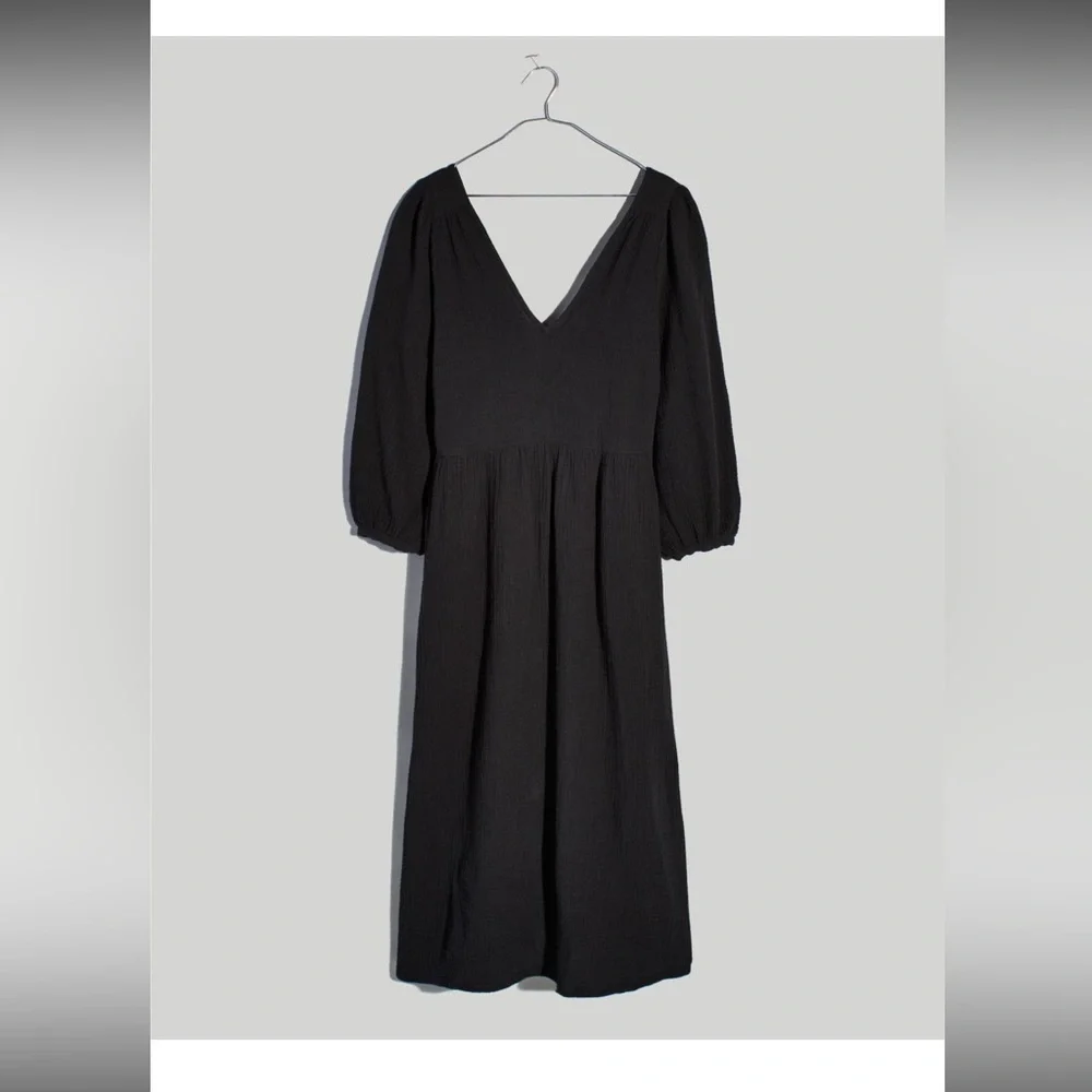 Madewell Lightspun V-neck Midi Dress - Picture 4 of 11